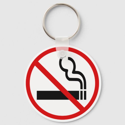 No Smoking Sign Keychain