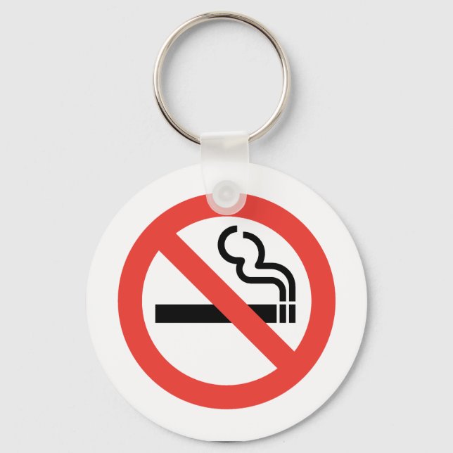 No Smoking Sign Keychain (Front)