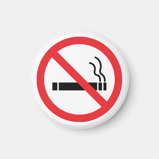 No Smoking Sign Magnet (Front)