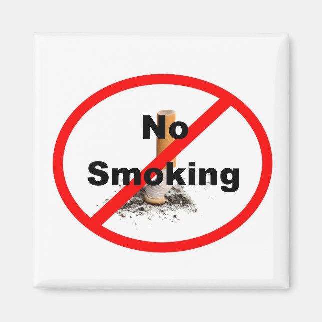 No Smoking Sign Magnet (Front)