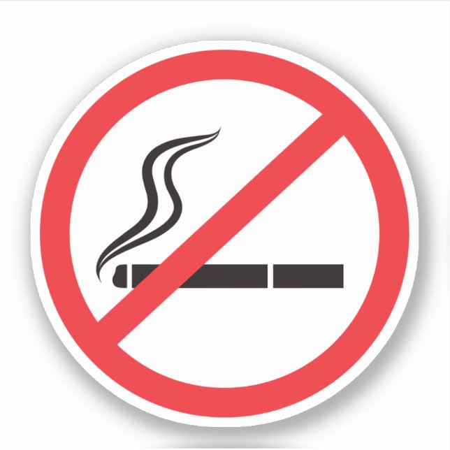No smoking sign sticker (Front)