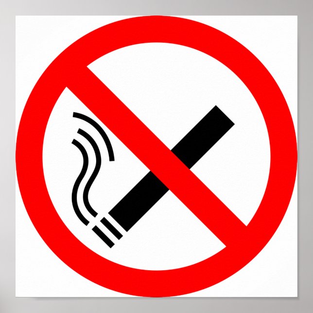 NO Smoking Sign - UK Signage (Front)