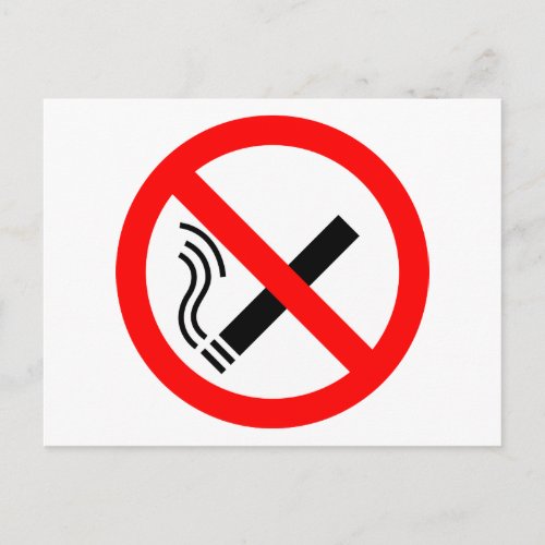 NO Smoking Sign _ UK Signage Postcard