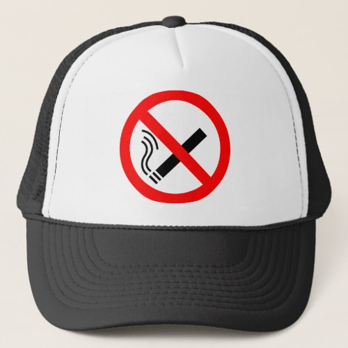 NO Smoking Sign _ UK Signage Trucker Hat