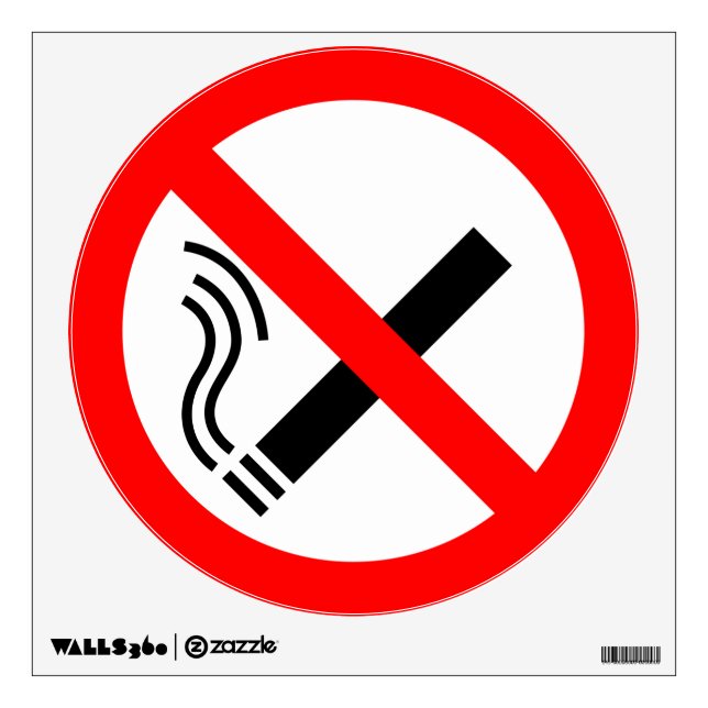 NO Smoking Sign - UK Signage Wall Sticker (Front)