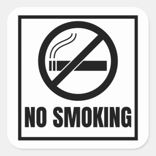 No Smoking  Square Sticker