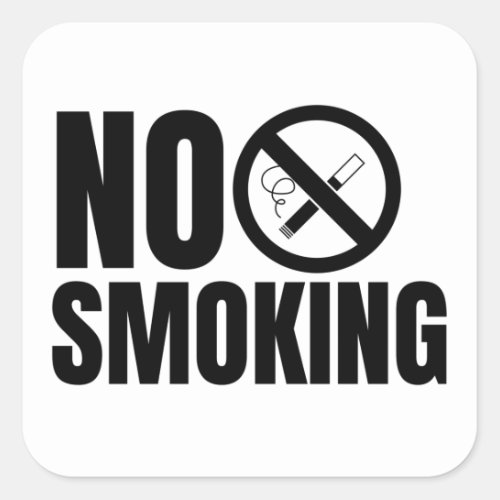 No Smoking  Square Sticker
