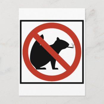 No Smoking Squirrels Allowed Highway Sign Postcard by wesleyowns at Zazzle