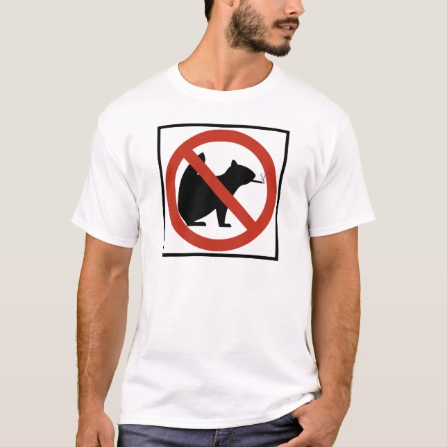 No Smoking Squirrels Allowed Highway Sign T-Shirt (Front)