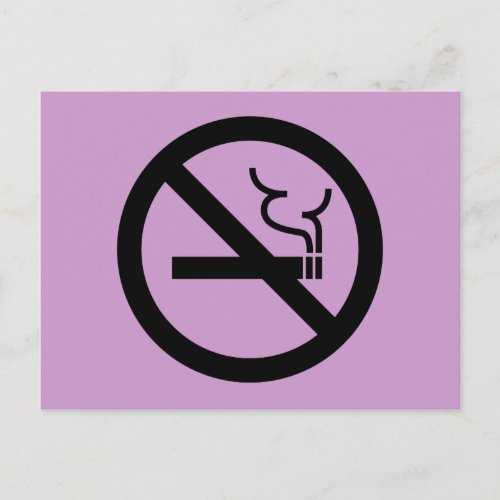 No Smoking Symbol Postcard
