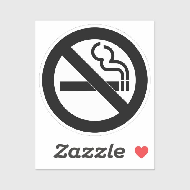 No Smoking Symbol Sticker (Sheet)