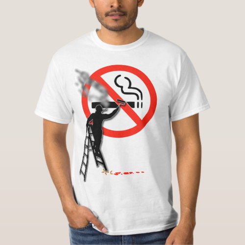 No Smoking Symbolwith the painter smoking T_Shirt