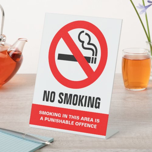 No Smoking Tabletop Sign