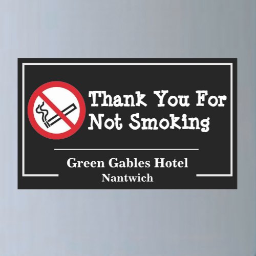 No Smoking _ Thank You for Not Smoking Rectangular Sticker