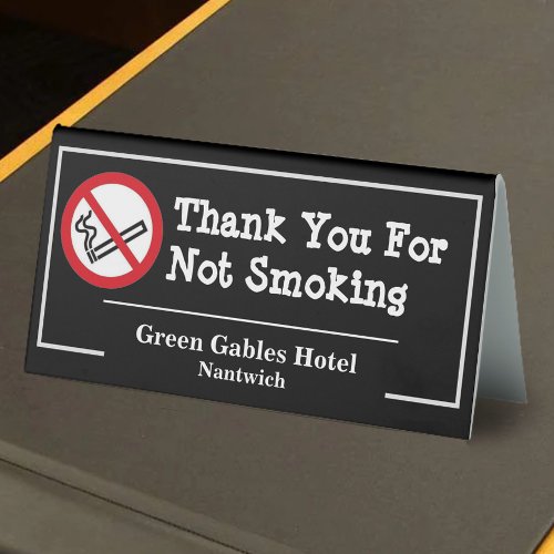 No Smoking _ Thank You for Not Smoking Table Tent  Table Tent Sign