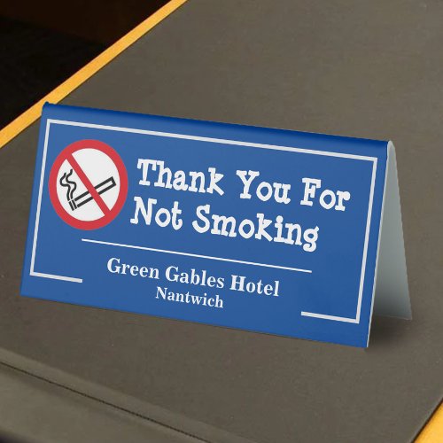 No Smoking _ Thank You for Not Smoking Table Tent  Table Tent Sign