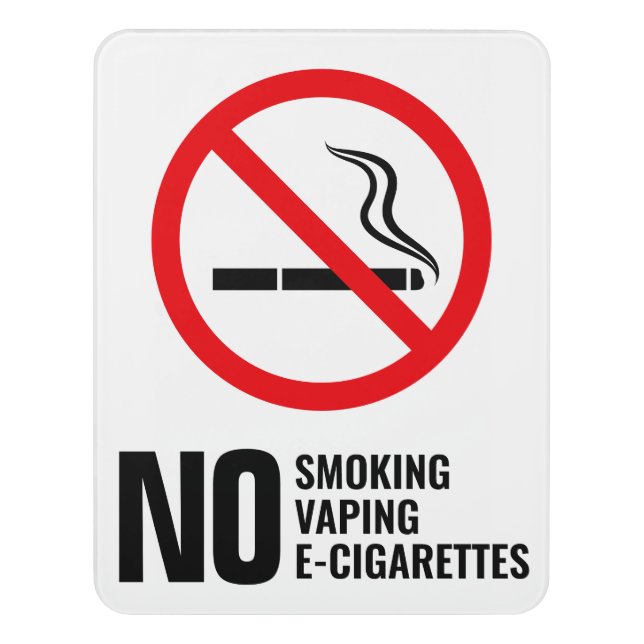 No smoking wall or door sign (Contemporary Vert)
