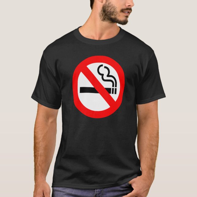 No Smoking Warning Sign Oxygen Non Smoker Cigarett T-Shirt (Front)