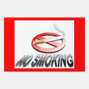 NO SMOKING YARD SIGN