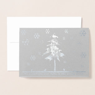 No snowflake ever falls in the wrong place-holiday foil card