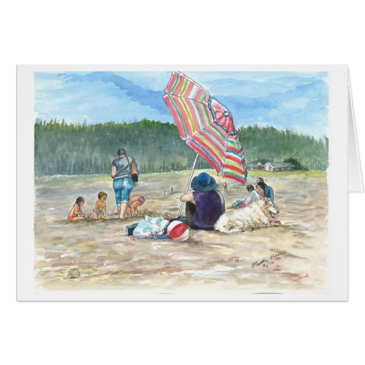 No so Sunny on the Beach Cards (Front Horizontal)