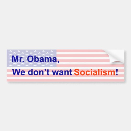 No Socialism Bumper Sticker