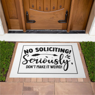 No Solicitation Sign Doormat