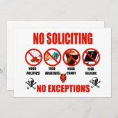 No Soliciting (Front/Back)