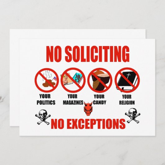 No Soliciting (Front/Back)