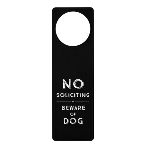 No Soliciting and Beware of Dog Door Hanger