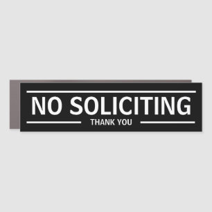 NO SOLICITING CAR MAGNET