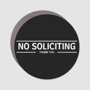 NO SOLICITING CAR MAGNET