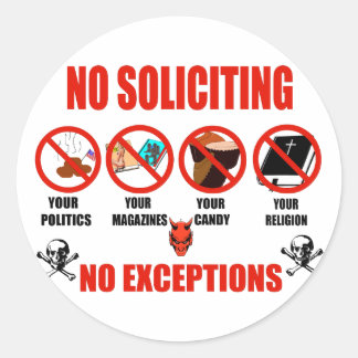 No Soliciting Classic Round Sticker