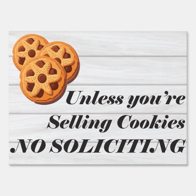 No Soliciting - Cookies Sign (Front)