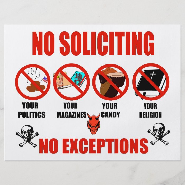 No Soliciting Custom Flyer