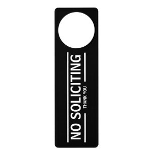 NO SOLICITING DOOR HANGER