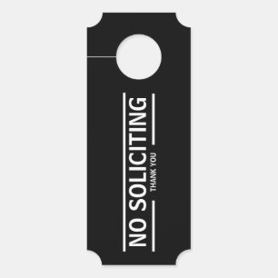 NO SOLICITING DOOR HANGER