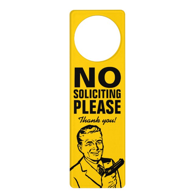 No Soliciting Door Hanger (Front)
