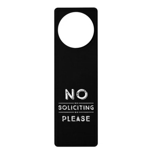 No Soliciting Door Hanger