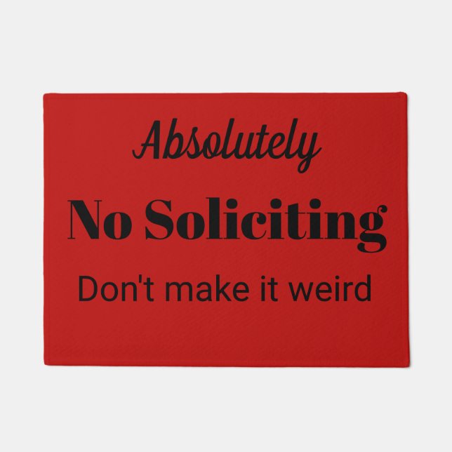 No Soliciting Door Mat (Front)