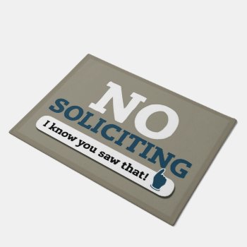 "no Soliciting" Door Mat - Beige by freelulu at Zazzle