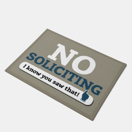 "no Soliciting" Door Mat - Beige