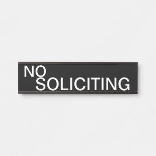 No Soliciting Door Sign