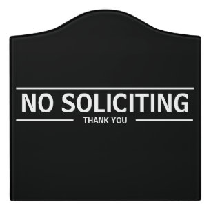 NO SOLICITING DOOR SIGN