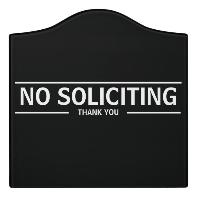 NO SOLICITING DOOR SIGN (Large Crest Front)