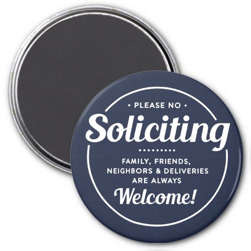 No Soliciting edit colors Front Door Entrance Magnet