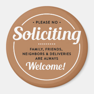 No Soliciting (edit colors) Front Door Entrance Magnet
