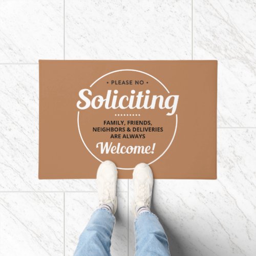 No Soliciting editable Front Door Entrance Do Doormat