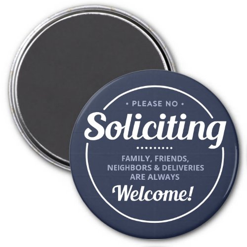 No Soliciting editable Front Door Entrance Magnet