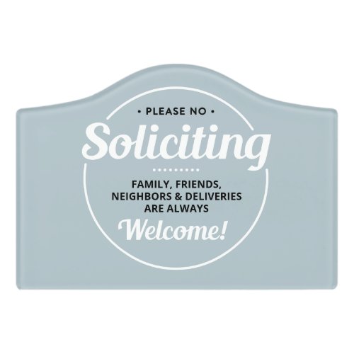 No Soliciting editable Front Entrance Welcome Door Sign